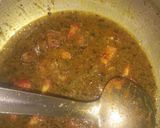 A picture of step 3 of Matar sabzi.