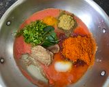 A picture of step 3 of Konkani style Fish salan.