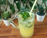 A picture of step 4 of Mango Mojito 🥭🍋🧊🌿🍋🥭.