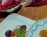 A picture of step 5 of Seared Scallops with Beet Vinaigrette.