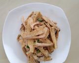 蠔油炒杏鮑菇豆乾的食譜步驟3照片