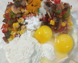 عکس مرحله 1 از دستور پنکیک سبزیجات😋شام فوری