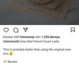 Oreo Red Velvet Cream Latte langkah memasak 1 foto