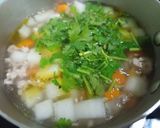 Hình bước làm 4 của món Canh củ cải cà rốt thịt băm