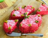 A picture of step 6 of Kolkata Special: Bhapa Sandesh- Strawberry Flavoured.
