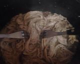 A picture of step 3 of Pulled BBQ pork with Beans and Cheesy Chips 💜.