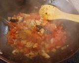 A picture of step 6 of Achari Paneer.
