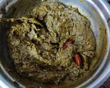 A picture of step 5 of Gongura chutney.