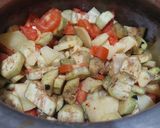 A picture of step 2 of 5 Ingredient Aloo bengan salan (potato eggplant).