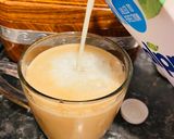 A picture of step 3 of Soya milk Sweet kettle Tea (chai) ☕️ with no sugar.
