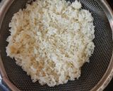 A picture of step 1 of Keshari KHEER with Date Palm Jaggery.
