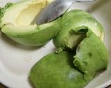 A picture of step 1 of Mexican avocado cheese taco.