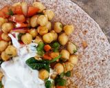 A picture of step 4 of Veggie Chickpea Wrap.
