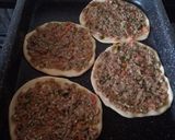 A picture of step 4 of Sfiha (Middle Eastern Meat Pies) with Vegetables.