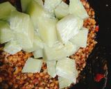A picture of step 6 of Kiddies meal.. yam/beans with shredded smoked titus fish veg.
