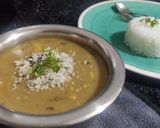 A picture of step 4 of Kulith Pithi / hoursegram curry.