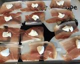 Une image de l'étape 8 de Brochettes de mini aubergines au jambon cru mozzarella et basilic frais.