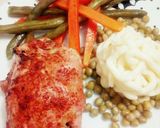 Foto del paso 5 de la receta: Carne de cerdo al horno con chorizo Santarrosano y verduras