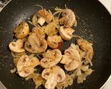 A picture of step 3 of Steak w/ Potato and Mushrooms.