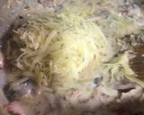 Foto del paso 5 de la receta: Pasta con salsa de tres quesos, champiñones y tocineta