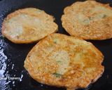 A picture of step 3 of Bottle guard pancake.[leftover vegetable].