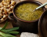 Túrós póréhagymaleves recept fázis 4 fotója