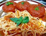 Pas rețetă Spaghetti cu chiftele de vinete în sos de roșii 7 fotografie