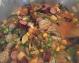A picture of step 4 of Budget Vegetable and Sausage Curry.
