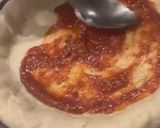 A picture of step 6 of Stuffed crust chicken fajita pizza🍕🧀.