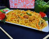 A picture of step 11 of Chicken 🐔 and mix Vegetables 😋 Chowmein.