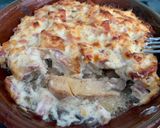 Foto del paso 5 de la receta: Pollo gratinado con setas y falsa carbonara