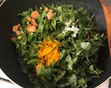 A picture of step 4 of Paat Shaak / Shaag Bhaja (Jute Leaves Stir Fry - Bong style).
