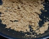 A picture of step 4 of Aata Sheera (wheat halwa).