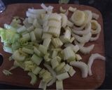 A picture of step 2 of Pea Shoot Salad.