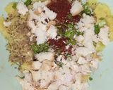 A picture of step 2 of Alu tikki.