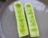 A picture of step 2 of Protein Rich Brown Top Millet Cucumber Boats.