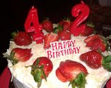 Foto langkah ke 7 dari resep Cheddar cheesecake Birthday.