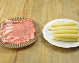 玉米筍肉捲捲的食譜步驟1照片