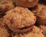 A picture of step 5 of Blackberry & Apple Custard Crumble Tarts.