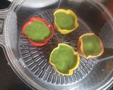 A picture of step 3 of Spinach dhokla.