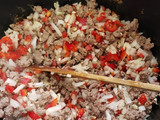 Guiso de carne con papa y zanahoria