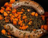 Une image de l'étape 3 de Saucisses lentilles au cookeo.