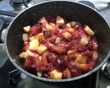 Une image de l'étape 6 de Compote de pêches de vigne, pomme et bananes.