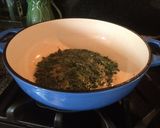 A picture of step 1 of Tariwale Aloo and Mattar with Zucchini.