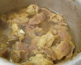 A picture of step 1 of Chettinad mutton sukka fry.
