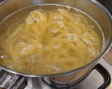 A picture of step 1 of Creamy Garlic Mushroom Pasta.