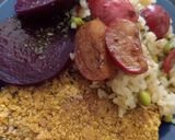 Foto del paso 8 de la receta: Milanesas veganas de lenteja con arroz y verdura