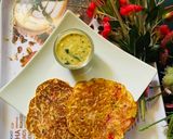 A picture of step 4 of Sattu Chilla with veggie.