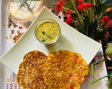 A picture of step 4 of Sattu Chilla with veggie.