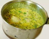 A picture of step 5 of Turnip mor kuzhambu (Turnip in buttermilk sauce).